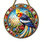 White Dove, Parrot, Owl & Eagle Suncatcher – Translucent Acrylic Round Art Sign | Stunning Window, Yard & Home Décor - ALOE WINGS STORE