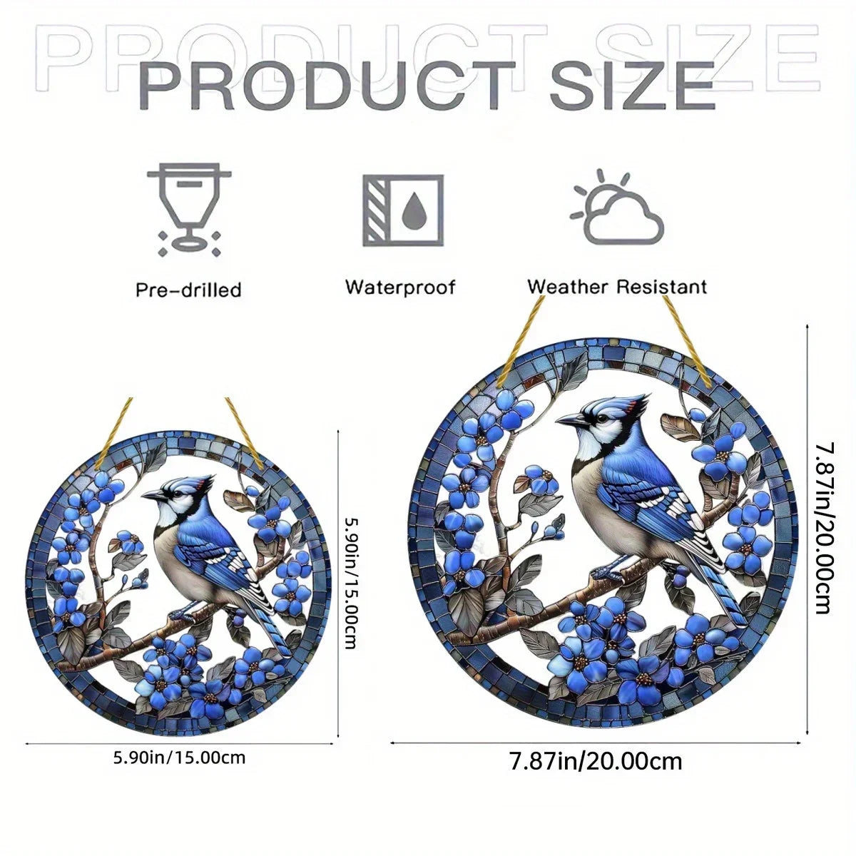 White Dove, Parrot, Owl & Eagle Suncatcher – Translucent Acrylic Round Art Sign | Stunning Window, Yard & Home Décor - ALOE WINGS STORE