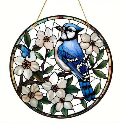 White Dove, Parrot, Owl & Eagle Suncatcher – Translucent Acrylic Round Art Sign | Stunning Window, Yard & Home Décor - ALOE WINGS STORE