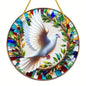 White Dove, Parrot, Owl & Eagle Suncatcher – Translucent Acrylic Round Art Sign | Stunning Window, Yard & Home Décor - ALOE WINGS STORE