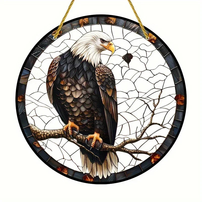 White Dove, Parrot, Owl & Eagle Suncatcher – Translucent Acrylic Round Art Sign | Stunning Window, Yard & Home Décor - ALOE WINGS STORE