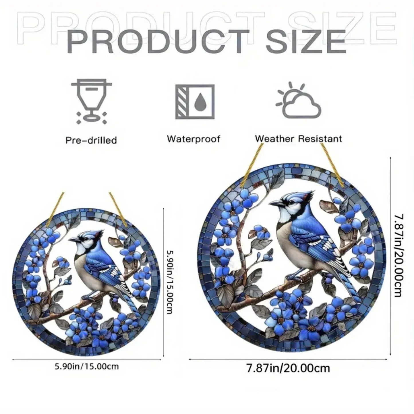 White Dove, Parrot, Owl & Eagle Suncatcher – Translucent Acrylic Round Art Sign | Stunning Window, Yard & Home Décor - ALOE WINGS STORE