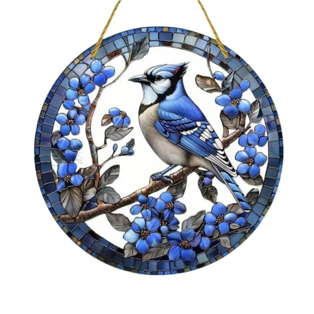 White Dove, Parrot, Owl & Eagle Suncatcher – Translucent Acrylic Round Art Sign | Stunning Window, Yard & Home Décor - ALOE WINGS STORE