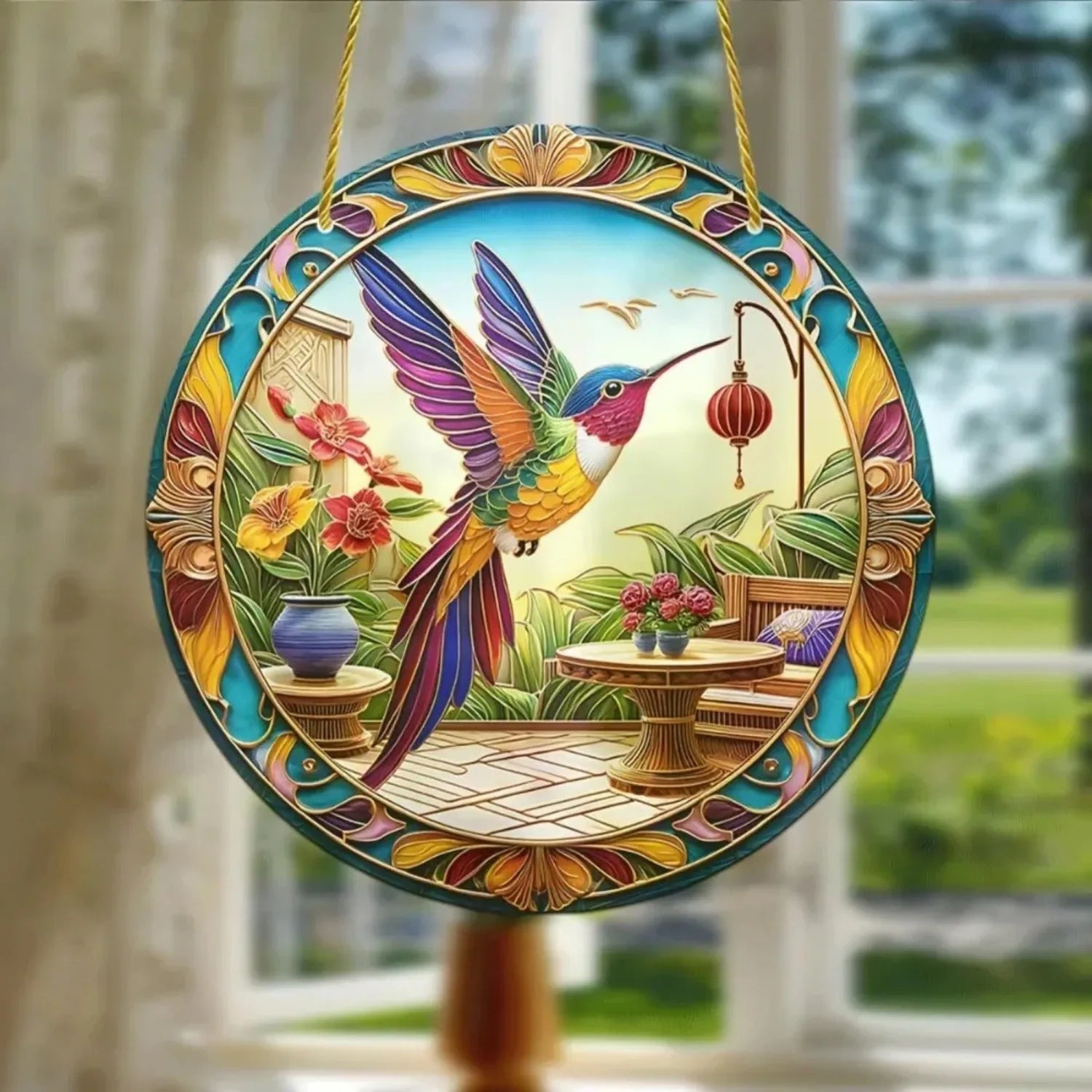 White Dove, Parrot, Owl & Eagle Suncatcher – Translucent Acrylic Round Art Sign | Stunning Window, Yard & Home Décor - ALOE WINGS STORE