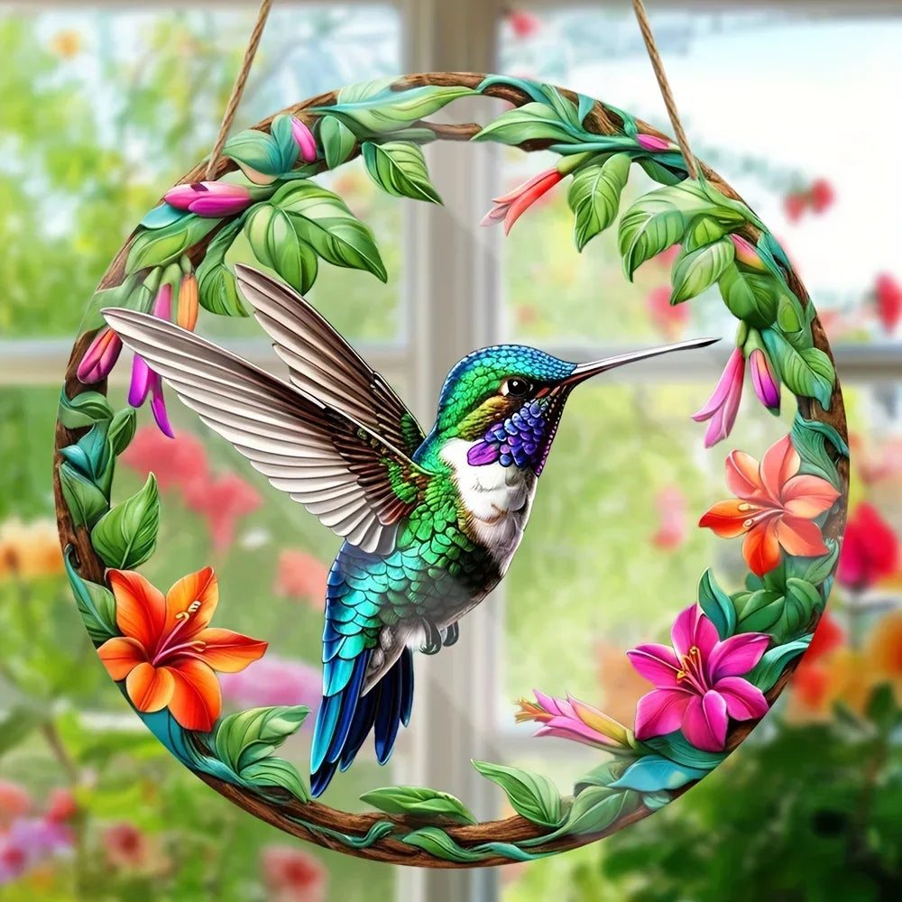White Dove, Parrot, Owl & Eagle Suncatcher – Translucent Acrylic Round Art Sign | Stunning Window, Yard & Home Décor - ALOE WINGS STORE