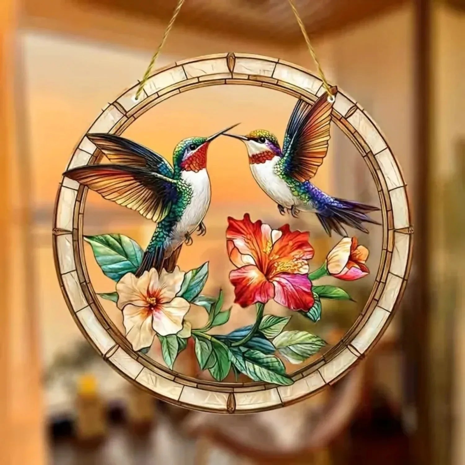 White Dove, Parrot, Owl & Eagle Suncatcher – Translucent Acrylic Round Art Sign | Stunning Window, Yard & Home Décor - ALOE WINGS STORE