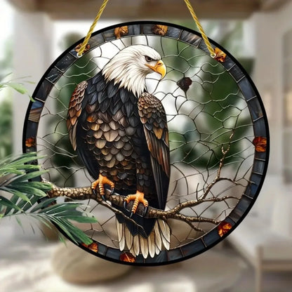 White Dove, Parrot, Owl & Eagle Suncatcher – Translucent Acrylic Round Art Sign | Stunning Window, Yard & Home Décor - ALOE WINGS STORE