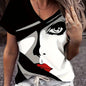 Woman Face Shape Fashion T-Shirt (S- 5XL) [SELECTION] - ALOE WINGS STORE