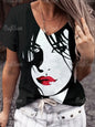 Woman Face Shape Fashion T-Shirt (S- 5XL) [SELECTION] - ALOE WINGS STORE