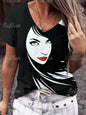 Woman Face Shape Fashion T-Shirt (S- 5XL) [SELECTION] - ALOE WINGS STORE
