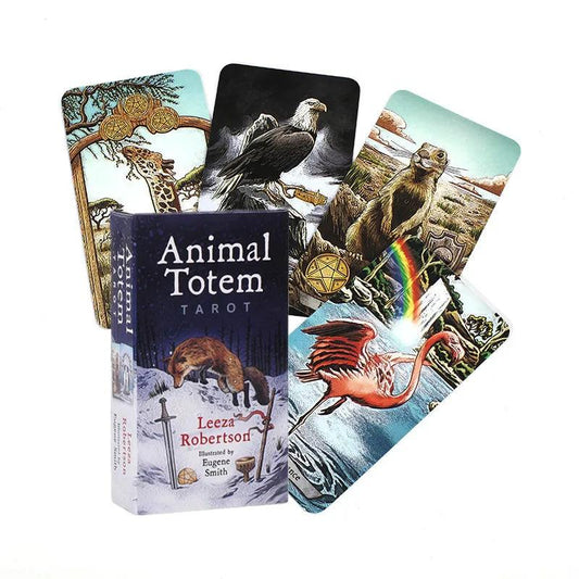 Animal Totems and Tarot Cards by Leeza Robertson (Illustrated by Eugene Smith)-ALOE WINGS STORE