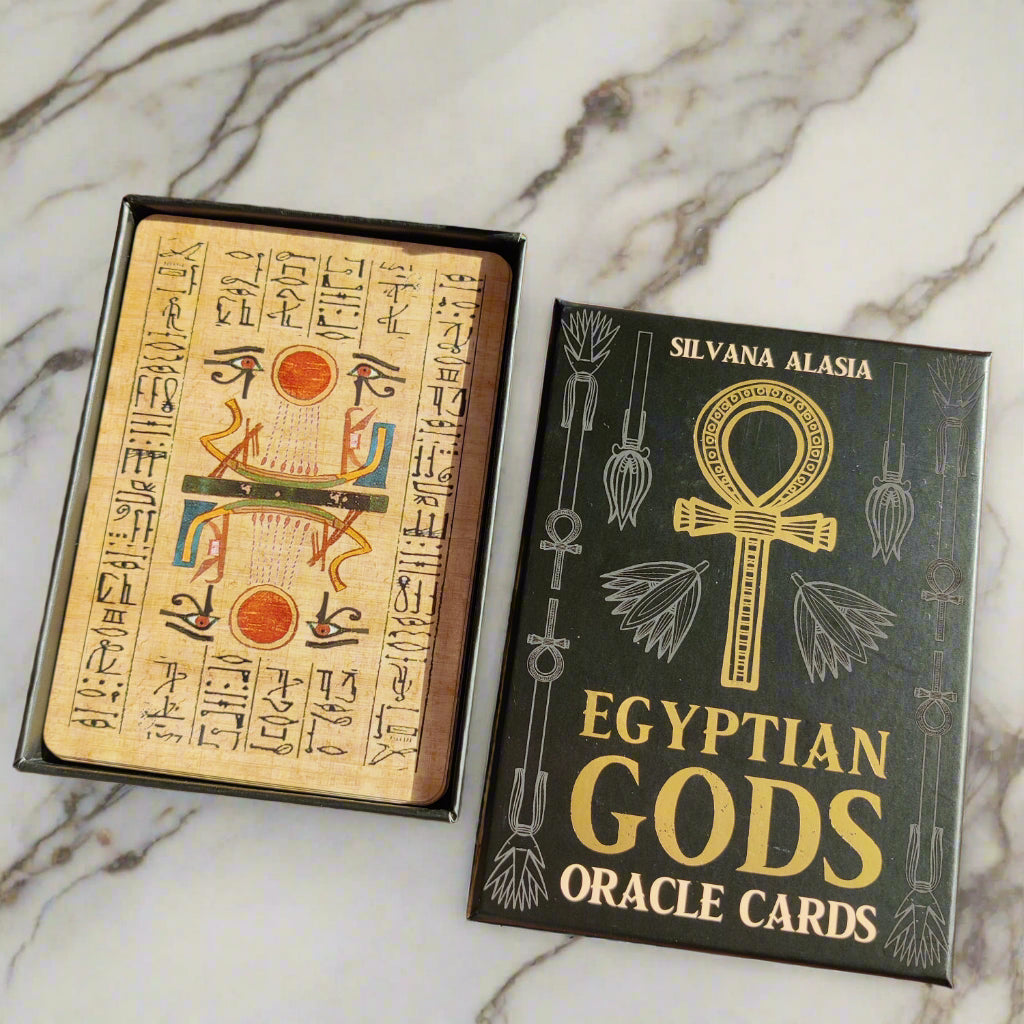 Egyptian God Oracle Cards By Silvana Alasia - ALOE WINGS STORE