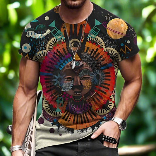 Ethnic Style Patterns Men T-Shirts