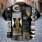Men's Retro Ethnic Tribal Short Sleeve Shirt – Vintage African-Inspired Print Casual Top for Beach, Festivals & Street Style