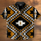 Men’s Retro Ethnic Tribal Print Shirt – Vintage African Style Bamboo Linen Short Sleeve Casual Top | Festival, Beach & Streetwear Fashion
