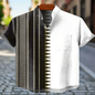 Men’s Retro Ethnic Tribal Print Shirt – Vintage African Style Bamboo Linen Short Sleeve Casual Top | Festival, Beach & Streetwear Fashion