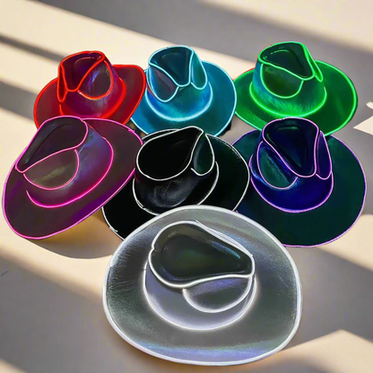 LED Light-Up Cowboy & Cowgirl Hat – Luminous Western Party Cap for Dancing, Dress-Up & Festivals