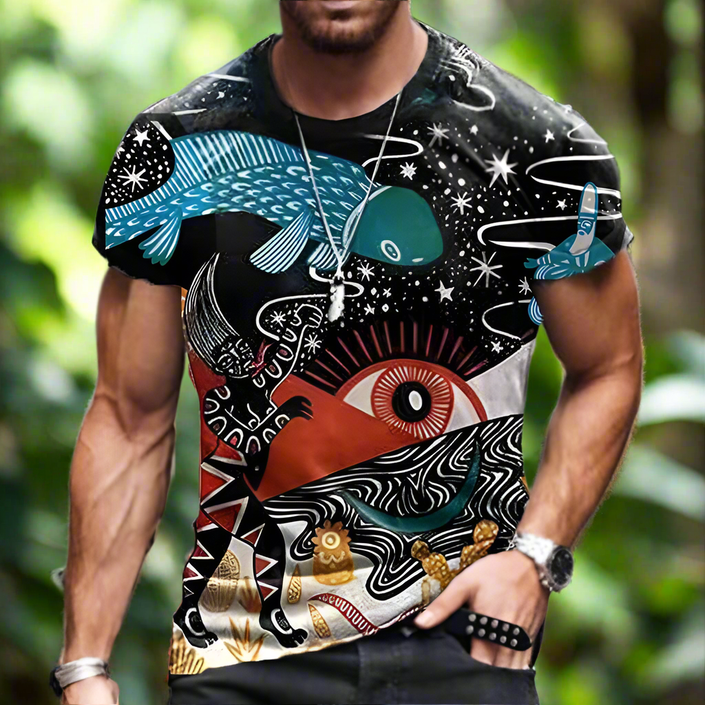 Ethnic Style Patterns Men T-Shirts