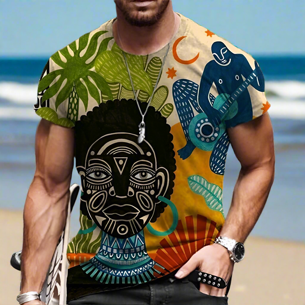 Ethnic Style Patterns Men T-Shirts