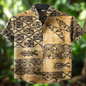 Men’s Retro Ethnic Tribal Print Shirt – Vintage African Style Bamboo Linen Short Sleeve Casual Top | Festival, Beach & Streetwear Fashion