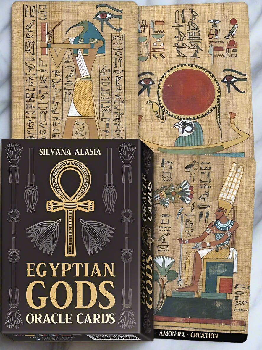 Egyptian God Oracle Cards By Silvana Alasia - ALOE WINGS STORE