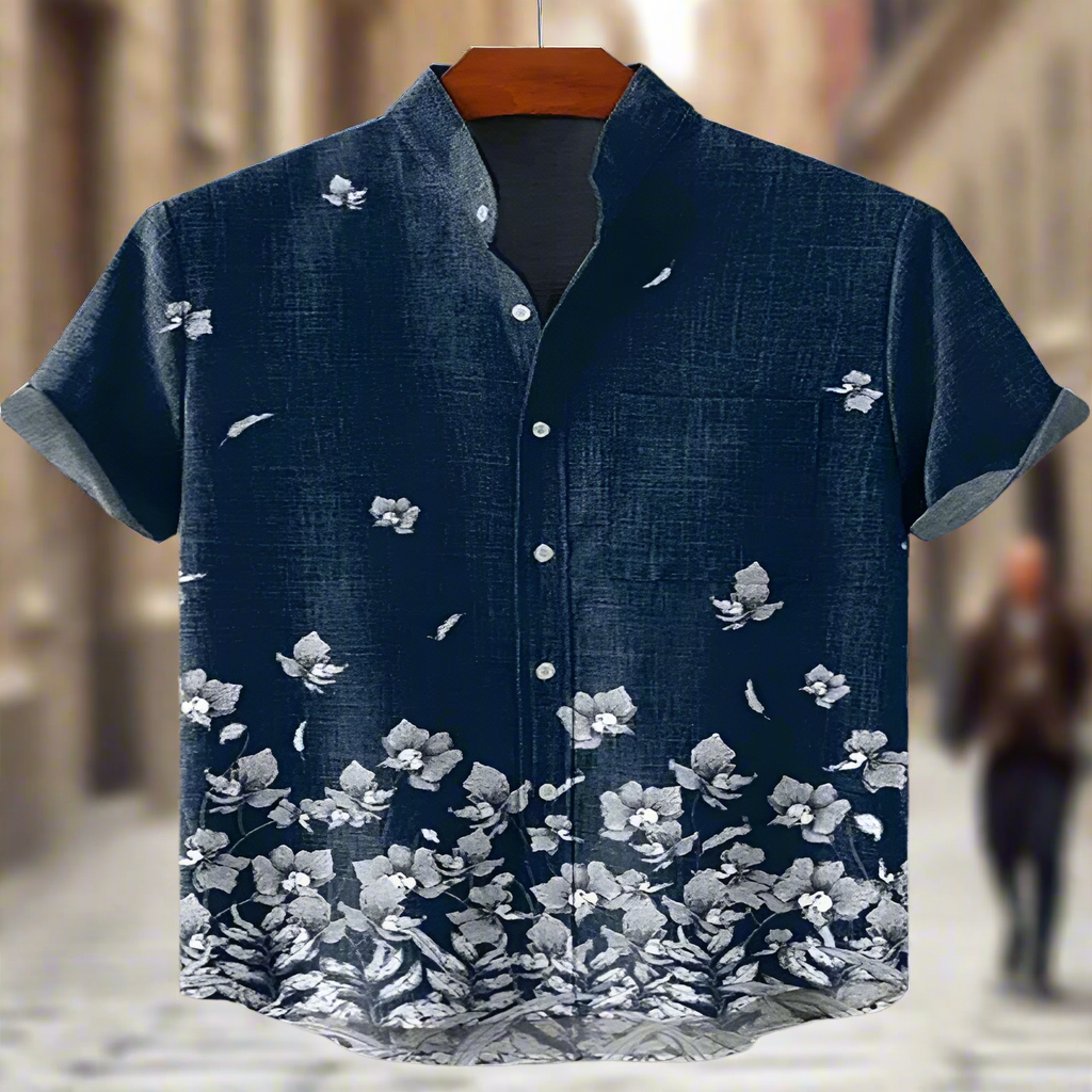 Men's Retro Ethnic Tribal Short Sleeve Shirt – Vintage African-Inspired Print Casual Top for Beach, Festivals & Street Style