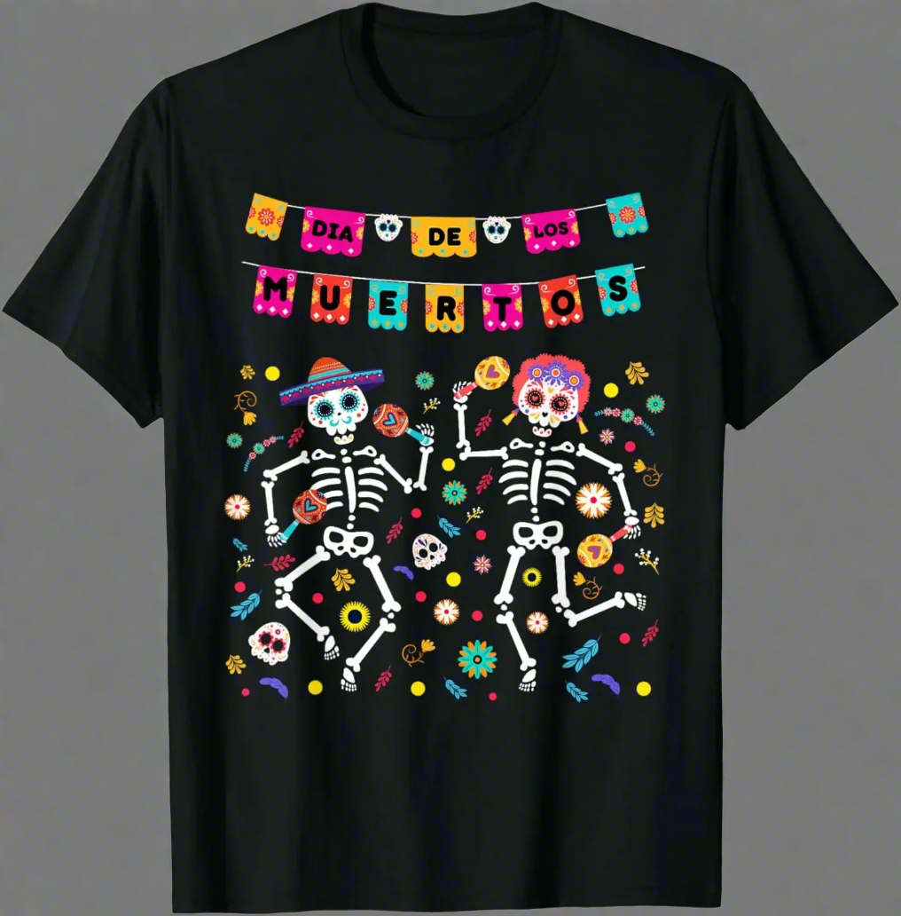 Día de los Muertos Dancing Skeletons T-Shirt