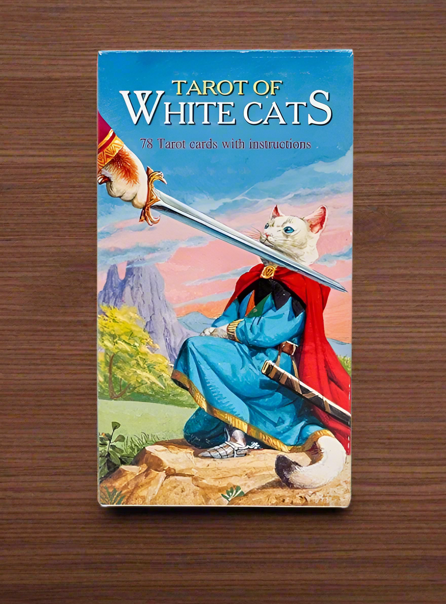 Tarot of White Cats Tarot Cards by Severino Baraldi - ALOE WINGS STORE