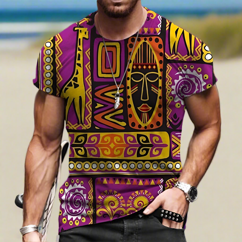 Ethnic Style Patterns Men T-Shirts