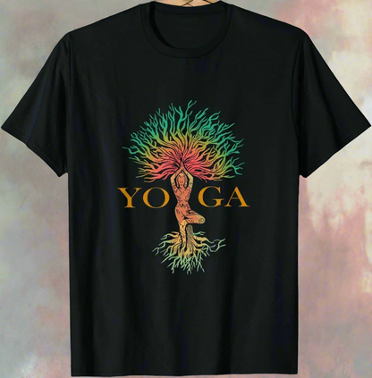 Tree of Life Yoga T-Shirt – Spiritual Yoga Cotton Tee | Unisex Casual Wear