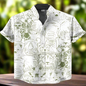 Men's Retro Ethnic Tribal Short Sleeve Shirt – Vintage African-Inspired Print Casual Top for Beach, Festivals & Street Style