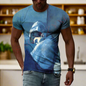 Cubic Art Print T-Shirts – 3D Painting Style Casual Tee