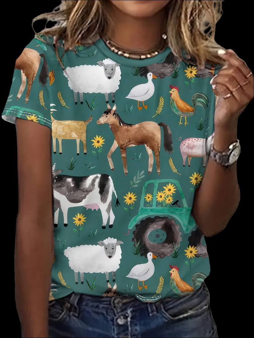 Unisex Casual T-Shirts with Funny 3D Animal Designs Collection - ALOE WINGS STORE