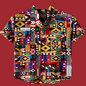 Bold Multicolor Tribal Art Print Men’s Festival Shirt