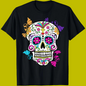 ‌Skull Día De Los Muertos T-Shirt – Unisex Mexican Halloween Festival Tees