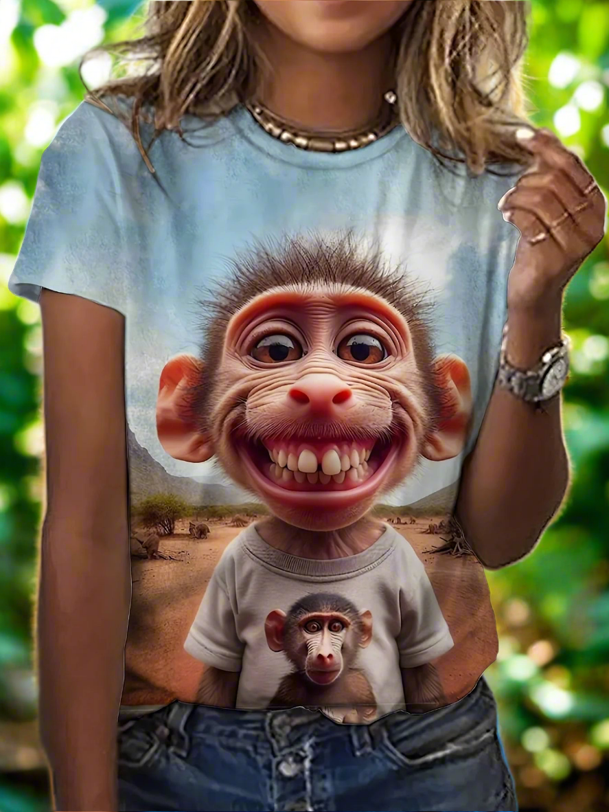 Unisex Casual T-Shirts with Funny 3D Animal Designs Collection - ALOE WINGS STORE