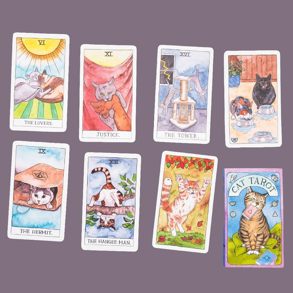 Cat Tarot: Guidebook and 78 Cards - ALOE WINGS STORE