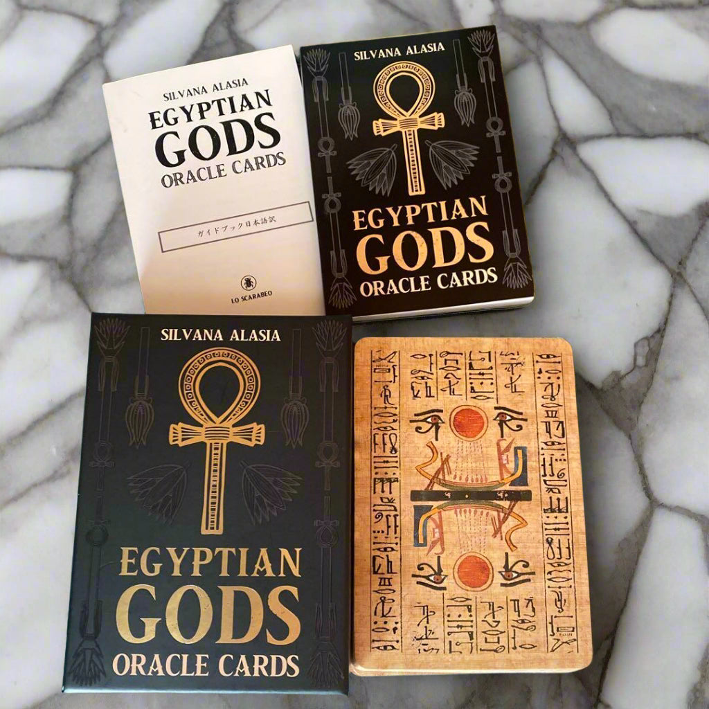 Egyptian God Oracle Cards By Silvana Alasia - ALOE WINGS STORE