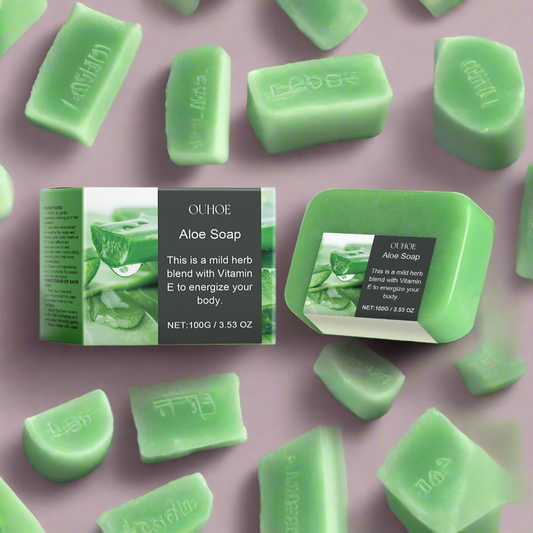 🪴🧼OUHOE Aloe Vera Hair Soap Bar – Deep Clean Scalp, Moisturize & Boost Hair Growth – Natural Oil Control & Nourishment🧼🪴
