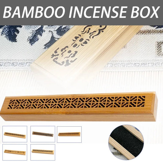 Bamboo Incense Stick HolderBamboo Burner Ash Box (Selection)-ALOE WINGS STORE