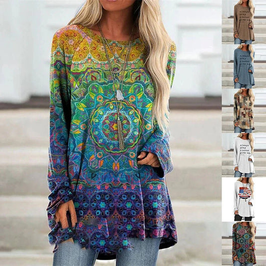 Bohemian Ladies Loose Top [SELECTION] - ALOE WINGS STORE