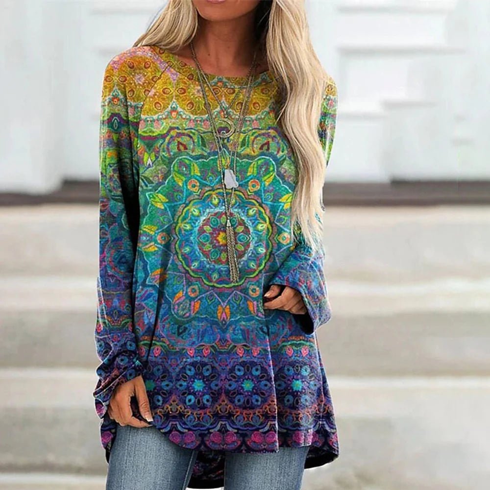 Bohemian Ladies Loose Top [SELECTION] - ALOE WINGS STORE