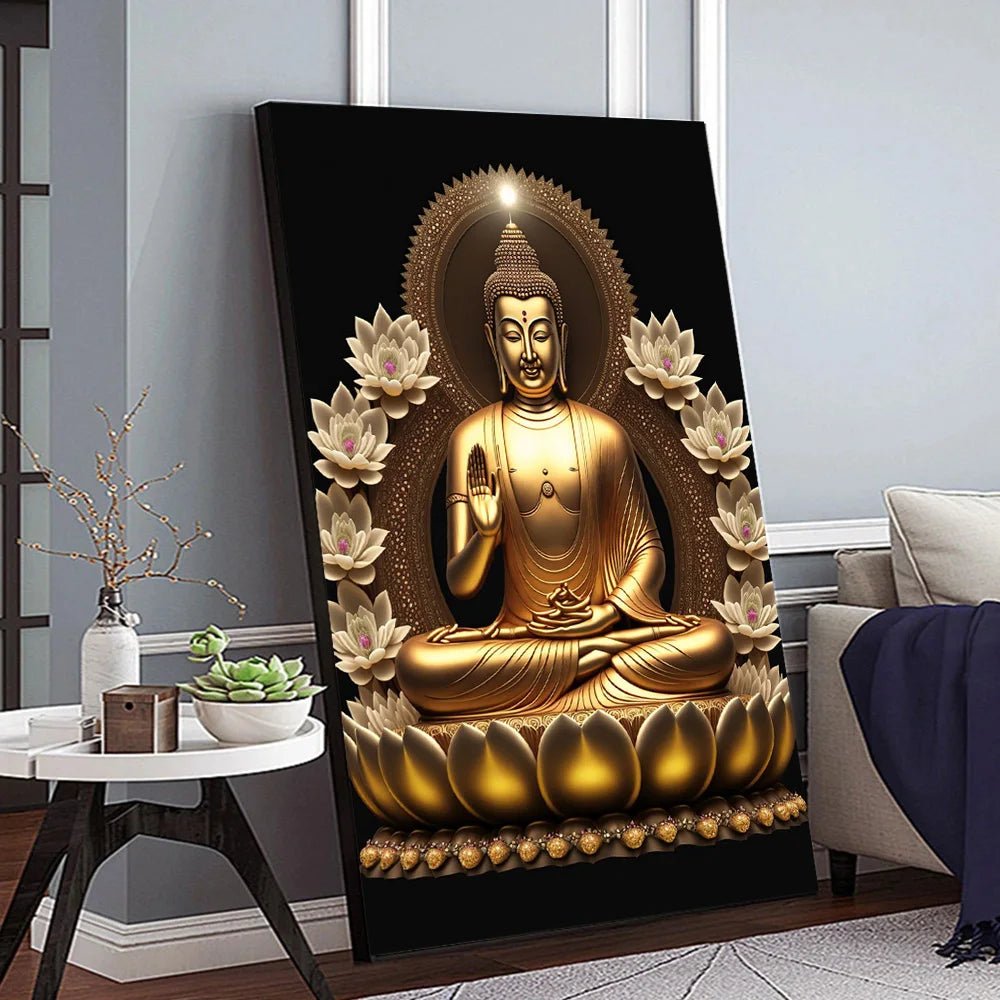 Buddha Art Canvas Wall Hanging SELECTION - ALOE WINGS STORE