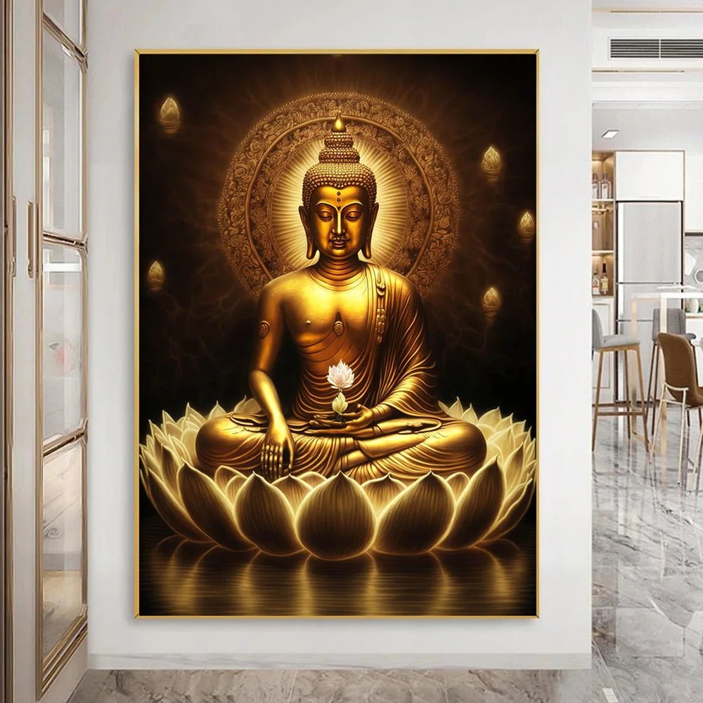 Buddha Art Canvas Wall Hanging SELECTION - ALOE WINGS STORE