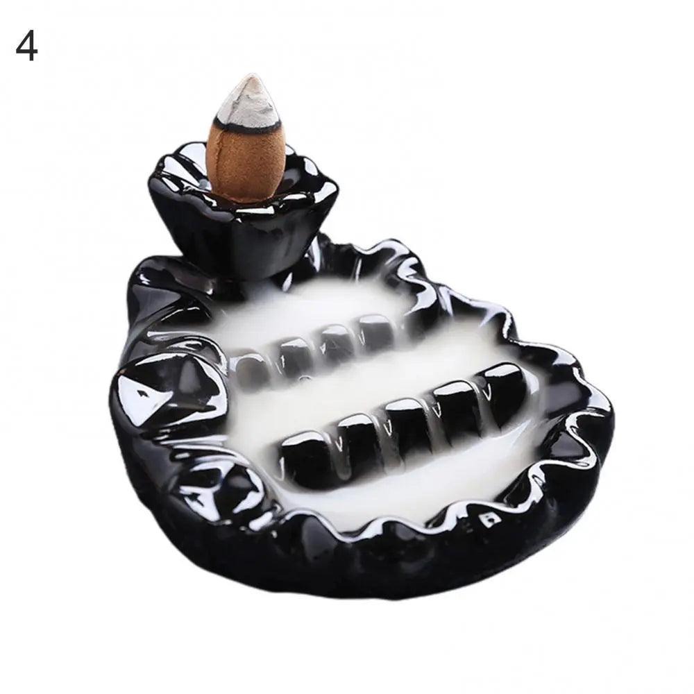 Ceramic Backflow Waterfall Incense Burner , - ALOE WINGS STORE