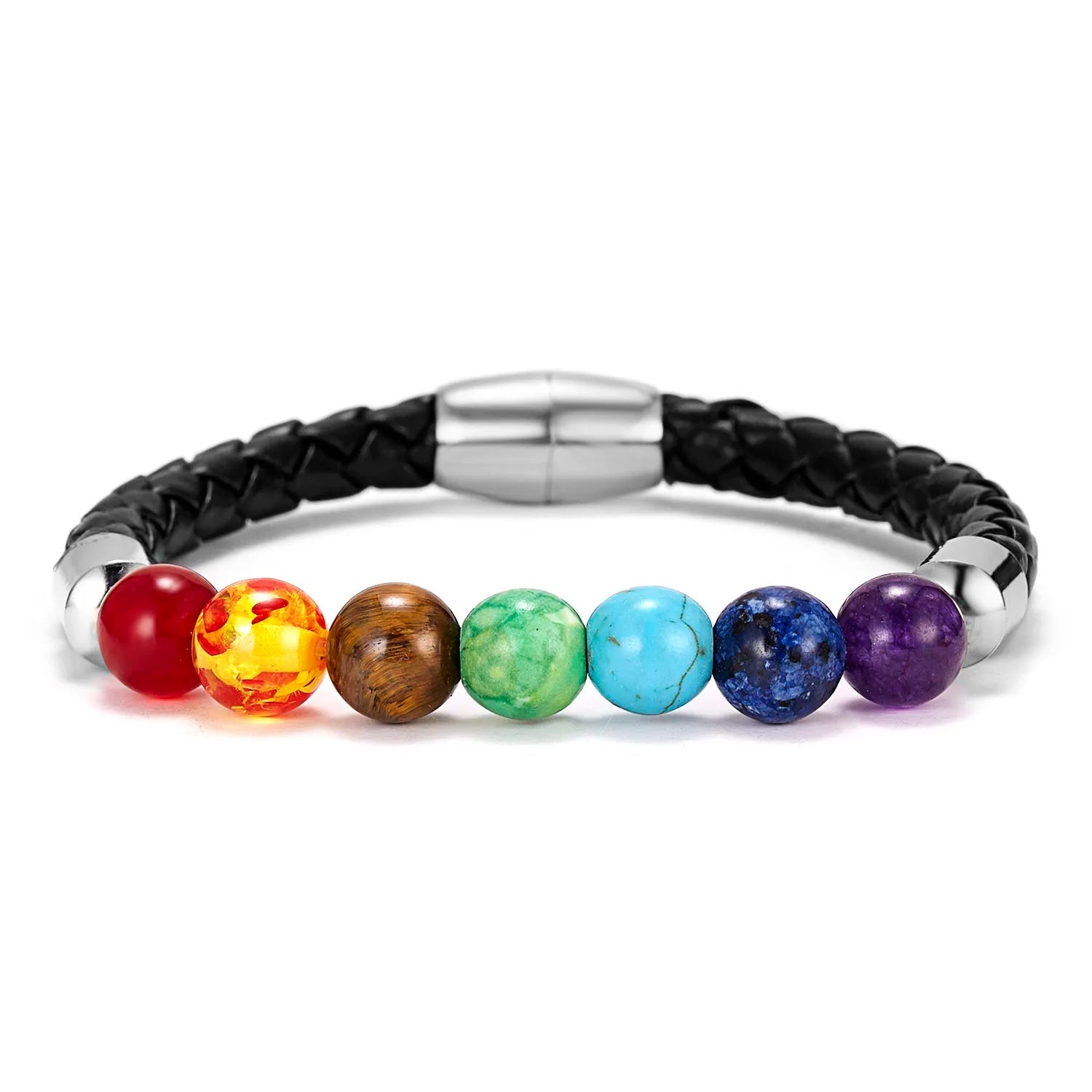 Charm Chakra Natural Stone Beaded Bracelet [SELECTION] - ALOE WINGS STORE