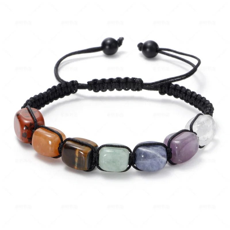 Charm Chakra Natural Stone Beaded Bracelet [SELECTION] - ALOE WINGS STORE