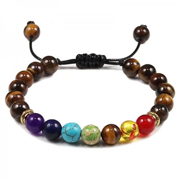 Charm Chakra Natural Stone Beaded Bracelet [SELECTION] - ALOE WINGS STORE