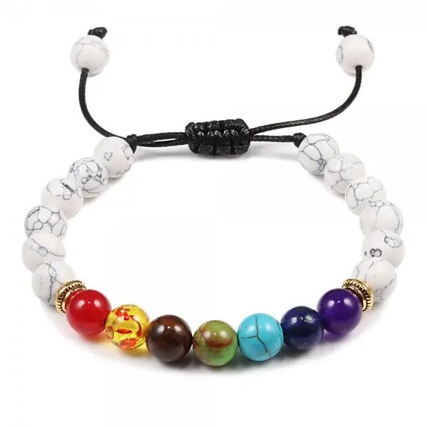 Charm Chakra Natural Stone Beaded Bracelet [SELECTION] - ALOE WINGS STORE