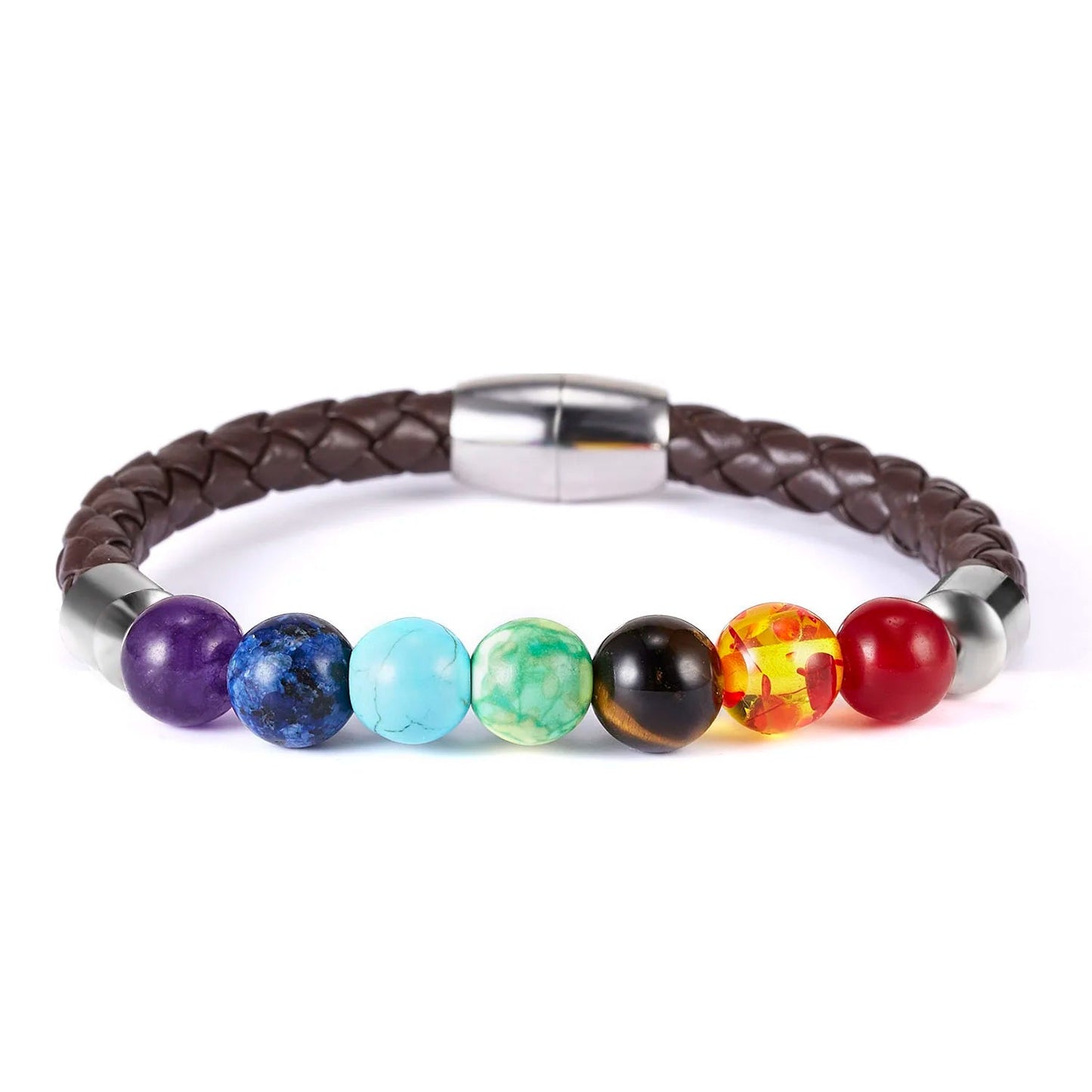 Charm Chakra Natural Stone Beaded Bracelet [SELECTION] - ALOE WINGS STORE